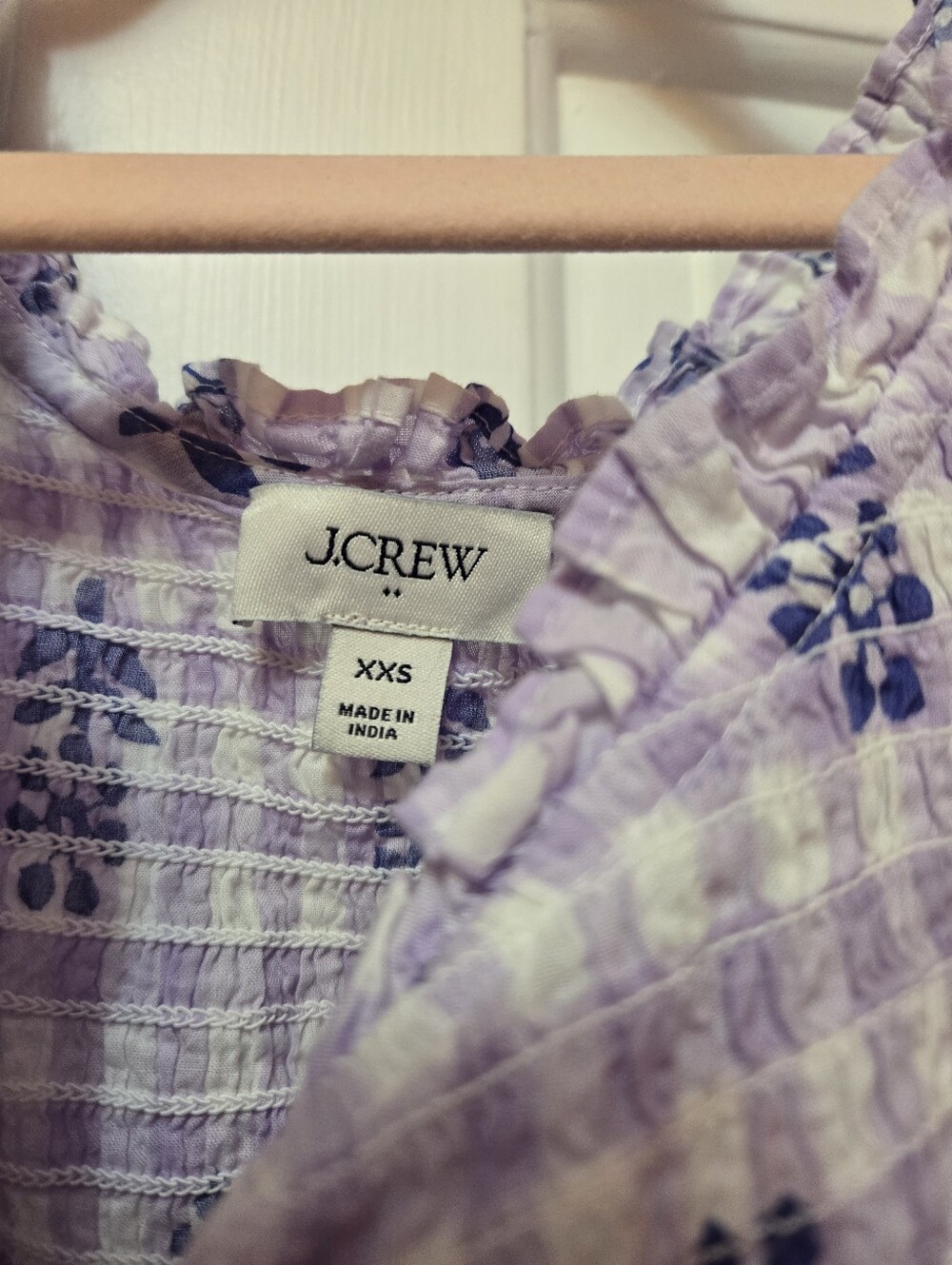 J. Crew Lavender and Blue Floral Smocked Maxi Dress - Picture 2 of 3